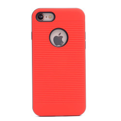 Apple iPhone 7 Kılıf Zore Youyou Silikon Kapak Kırmızı