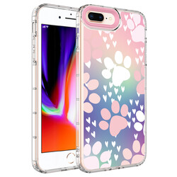 Apple iPhone 7 Plus Case Camera Protected Colorful Patterned Hard Silicone Zore Korn Cover NO7