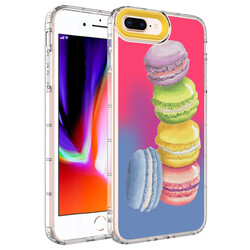 Apple iPhone 7 Plus Case Camera Protected Colorful Patterned Hard Silicone Zore Korn Cover NO12