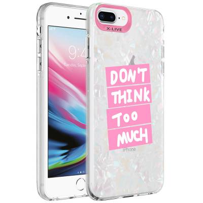 Apple iPhone 7 Plus Case Marble Pattern Zore Marbello Cover Pink