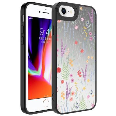 Apple iPhone 7 Plus Case Mirror Patterned Camera Protected Glossy Zore Mirror Cover Dallar