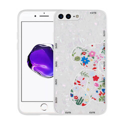 Apple iPhone 7 Plus Case Patterned Hard Silicone Zore Mumila Cover White Bear