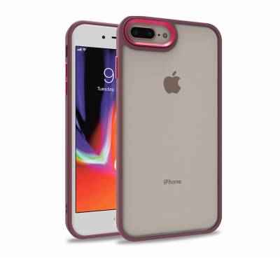Apple iPhone 7 Plus Case Zore Flora Cover Red