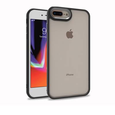Apple iPhone 7 Plus Case Zore Flora Cover Black