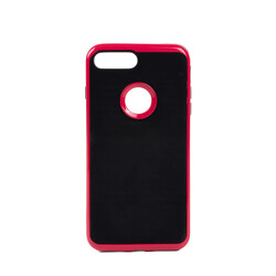 Apple iPhone 7 Plus Case Zore İnfinity Motomo Cover Dark Pink