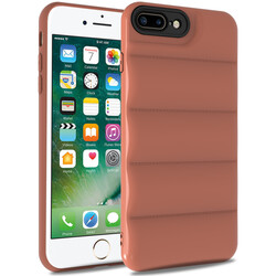 Apple iPhone 7 Plus Case Zore Kasis Cover Brown