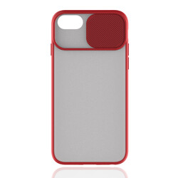 Apple iPhone 7 Plus Case Zore Lensi Cover Red