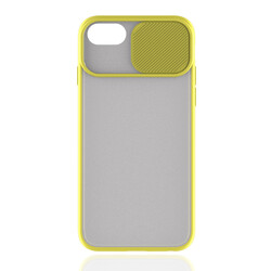 Apple iPhone 7 Plus Case Zore Lensi Cover Yellow