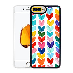 Apple iPhone 7 Plus Case Zore M-Fit Patterned Cover Heart No6