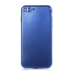 Apple iPhone 7 Plus Case Zore Mun Silicon Navy blue