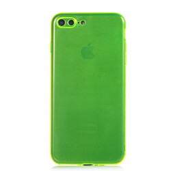 Apple iPhone 7 Plus Case Zore Mun Silicon Yellow