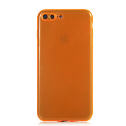 Apple iPhone 7 Plus Case Zore Mun Silicon Orange
