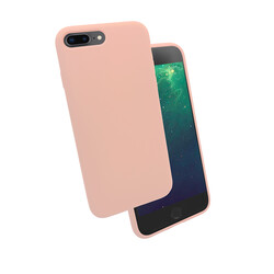 Apple iPhone 7 Plus Case Zore Silk Silicon Pink