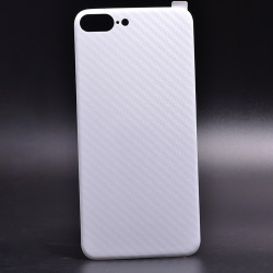 Apple iPhone 7 Plus Zore Kavisli Arka Karbon Koruyucu Jelatin Beyaz