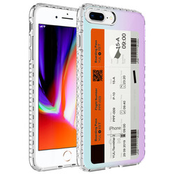 Apple iPhone 7 Plus Kılıf Airbag Kenarlı Renkli Desenli Silikon Zore Elegans Kapak NO1