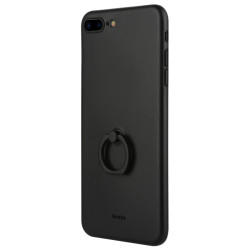 Apple iPhone 7 Plus Kılıf Benks Lollipop With Ring Kapak Siyah