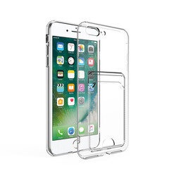 Apple iPhone 7 Plus Kılıf Kartlıklı Şeffaf Zore Setra Clear Silikon Kapak Renksiz