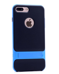 Apple iPhone 7 Plus Kılıf Zore Standlı Verus Kapak Mavi