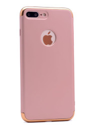 Apple iPhone 7 Plus Kılıf Zore 3 Parçalı Rubber Kapak Rose Gold