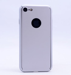 Apple iPhone 7 Plus Kılıf Zore 360 3 Parçalı Rubber Kapak Gri