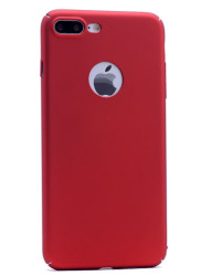 Apple iPhone 7 Plus Kılıf Zore 3A Rubber Kapak Kırmızı