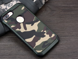 Apple iPhone 7 Plus Kılıf Zore Army Silikon Kapak Yeşil