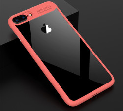 Apple iPhone 7 Plus Kılıf Zore Buttom Kapak Kırmızı