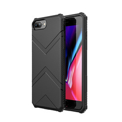 Apple iPhone 7 Plus Kılıf Zore Hank Silikon Siyah