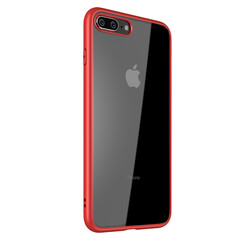 Apple iPhone 7 Plus Kılıf Zore Hom Silikon Kırmızı