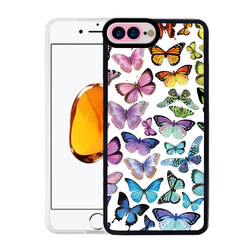 Apple iPhone 7 Plus Kılıf Zore M-Fit Desenli Kapak Butterfly No3