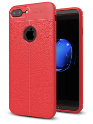 Apple iPhone 7 Plus Kılıf Zore Niss Silikon Kapak Kırmızı