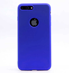 Apple iPhone 7 Plus Kılıf Zore Premier Silikon Kapak Saks Mavi