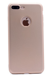Apple iPhone 7 Plus Kılıf Zore Premier Silikon Kapak Gold