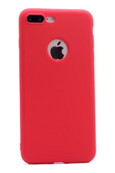 Apple iPhone 7 Plus Kılıf Zore Premier Silikon Kapak Kırmızı