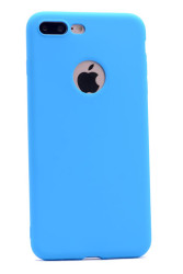 Apple iPhone 7 Plus Kılıf Zore Premier Silikon Kapak Mavi