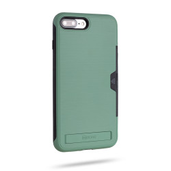 Apple iPhone 7 Plus Kılıf Roar Awesome Hybrid Kapak Koyu Yeşil