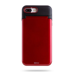 Apple iPhone 7 Plus Kılıf Roar Mirror Bumper Kapak Kırmızı