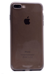 Apple iPhone 7 Plus Kılıf Zore Ultra İnce Silikon Kapak 0.2 mm Füme