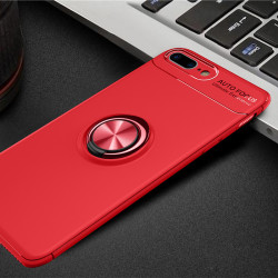 Apple iPhone 7 Plus Kılıf Zore Ravel Silikon Kapak Kırmızı