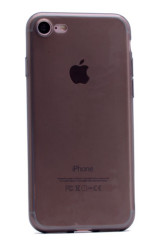 Apple iPhone 7 Kılıf Zore Ultra İnce Silikon Kapak 0.2 mm Füme