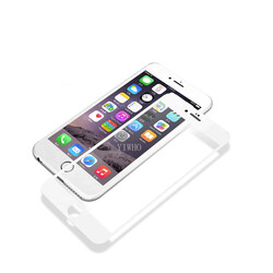 Apple iPhone 7 Zore 3D Muzy Tempered Glass Screen Protector White