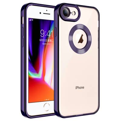 Apple iPhone 8 Case Camera Protected Zore Omega Cover With Logo Derin Mor