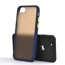 Apple iPhone 8 Case Zore Fri Silicon Navy blue