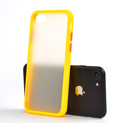 Apple iPhone 8 Case Zore Fri Silicon Yellow