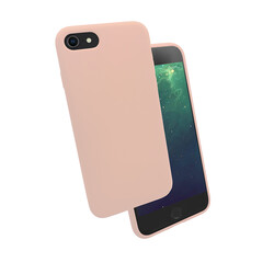 Apple iPhone 8 Case Zore Silk Silicon Pink