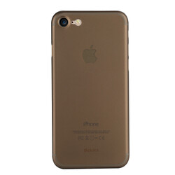 Apple iPhone 8 Kılıf Zore 1.Kalite PP Silikon Transparan Siyah