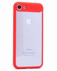 Apple iPhone 8 Kılıf Zore Buttom Kapak Kırmızı