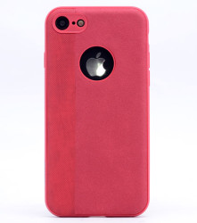 Apple iPhone 8 Kılıf Zore City Silikon Kırmızı