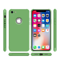 Apple iPhone 8 Kılıf Zore Neva Silikon Yeşil