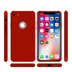 Apple iPhone 8 Kılıf Zore Neva Silikon Kırmızı